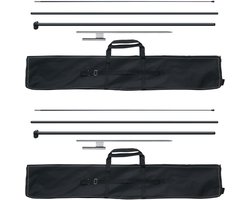 Feather Flagpole Kit - 2 Stuks, 12,7 Voet Swooper Vlaggenmast, Ideaal voor Buitenreclame voor Bedrijven, Wordt Geleverd met Grondankers en Een Draagtas, Vlag Niet Inbegrepen