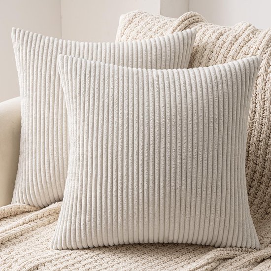 EMEMA Kussenhoes 45 X 45 Cm Corduroy Kussenhoezen Sierkussen Bankkussen Koord Kussenhoes Sierkussenhoes Koord Decoratief Zacht Voor Bank Woonkamer Slaapkamer Set Van 2 Taupe EMEMA Kussenhoes 45 X 45 Cm Corduroy Kussenhoezen Sierkussen Bankkussen Koord Kussenhoes Sierkussenhoes Koord Decoratief Zacht Voor Bank Woonkamer Slaapkamer Set Van 2 Taupe