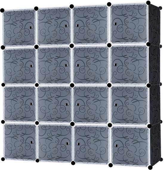 16 compartimenten insteekkasten stellingsystemen garderobekasten schoenenrekken badkamerplanken modulaire kasten opbergrekken opbergkasten