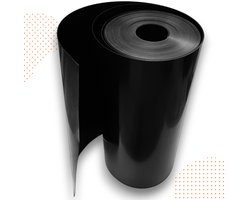 HDPE wortelbegrenzer zwart 1mm dikte x 640mm - lengte 5 meter - te gebruiken bij bamboe, hagen, grassen en andere woekerende plantsoorten
