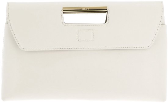 FURLA Cuir Pochette Giada Pouch Panna Écru