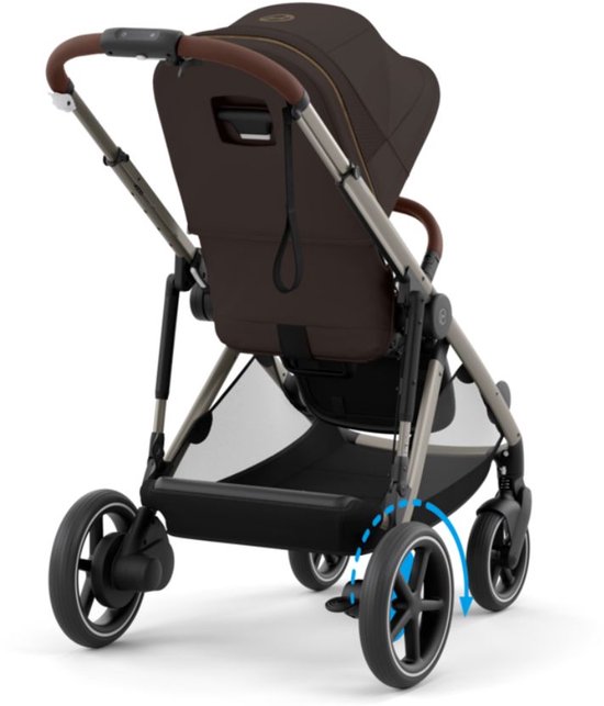 Cybex e-Gazelle S - Kinderwagen - Chocolate Brown - Taupe Frame — afbeelding 4