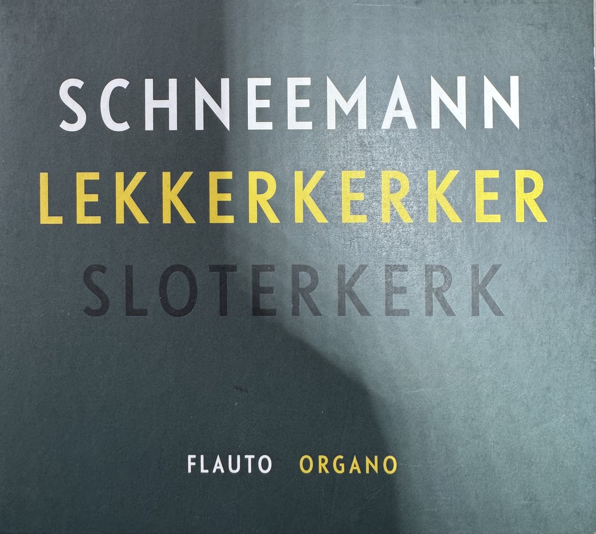 SCHNEEMANN / LEKKERKERKER / SLOTERKERK - Flauto Organo (Fluit & Orgel) (CD)