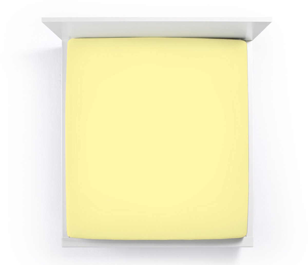 Bella Donna Jersey La Piccola Topperhoeslaken 90x190-200 cm lichtgeel-0091