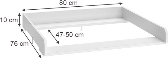 Vicco Luiertafel Wicko, Wit, 60 x 76 cm Vicco Luiertafel Wicko, Wit, 60 x 76 cm