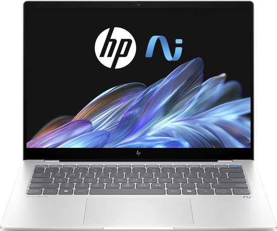 HP OmniBook X 14-fe1625nd Copilot+ PC Qualcomm Snapdragon X1P-42-100 Laptop 35,6 cm (14") 2.2K 16 GB LPDDR5x-SDRAM 512 GB SSD Wi-Fi 6E (802.11ax) Windows 11 Home Zilver - HP - Hoofdafbeelding
