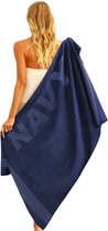 Zavelo Navy Strandlaken Donkerblauw (100x200 cm)