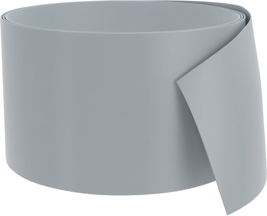 Rol grijze privacy folie met een lichte ribbelstructuur, staand op een witte achtergrond.