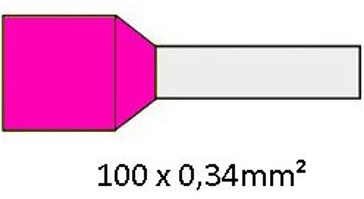 Cimco 18 0992 Adereindhulzen 0.34 mm² Deels geïsoleerd Roze 100 stuk(s)