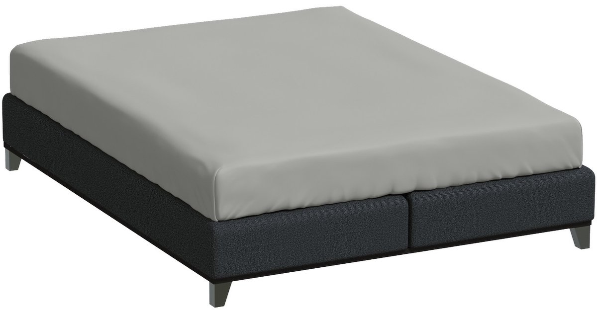 Bella Donna Tweepersoons Hoeslaken Jersey - grijs-0701 140/200-160/220