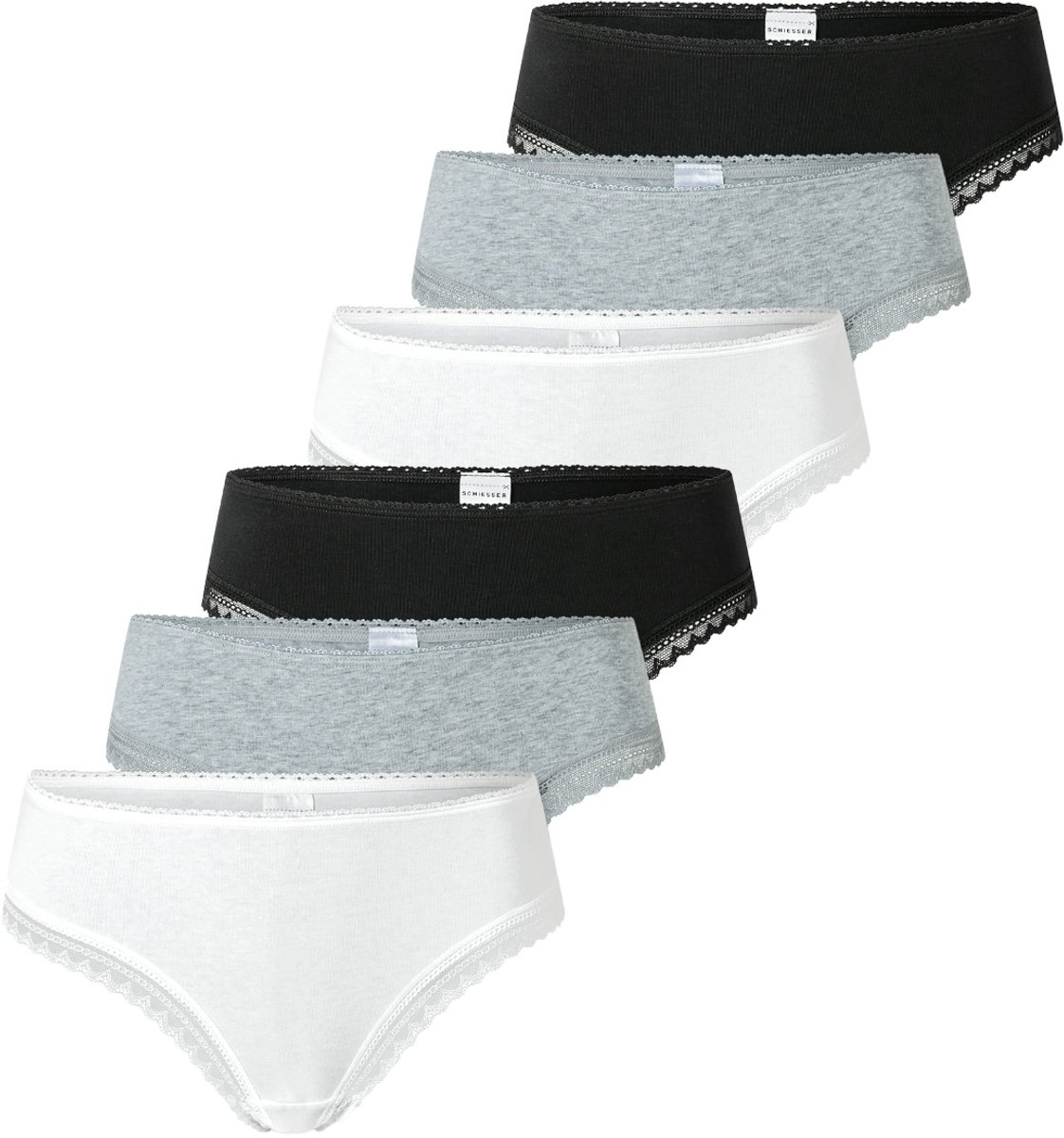 Schiesser Dames string 6 pack 95/5 Modern Cotton