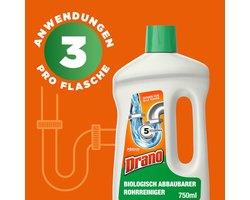 Drano (Mr Muscle) Extra sterk, biologisch afbreekbare buisreiniger, afvoerreiniger, verwijdert verstoppingen, 1 stuks (1 x 750 ml)