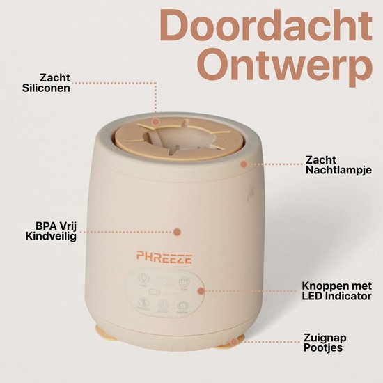 Baby Melk Machine met Warmhoudfunctie & Nachtlampje - USB Oplaadbaar - Flesvoeding Apparaat van Merkloos — afbeelding 2