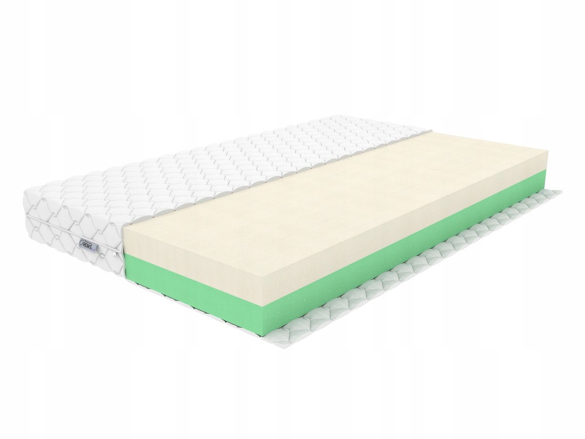Rems Rem-Sen Duo - Schuimmatras - 120 x 200 x 17 cm - Twee hardheden H3/H4 - Afneembare hoes WIT