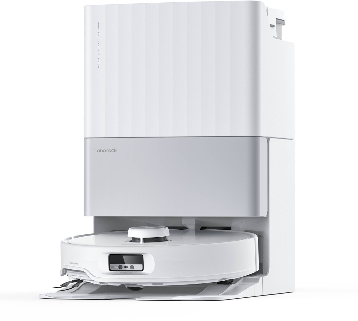 Roborock Qrevo Edge robotstofzuiger - 18500Pa - met dweilfunctie&Liftable mop - anti-verstrengeling - AI obstakelvermijding - AdaptiLift-chassis - Hete Lucht Drogen - 75 °C heet water mopwas - Zelfreinigend - individuele tapijtstrategie -videogesprek