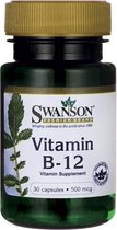Vitamin B12 500mcg 100 capsules - Swanson