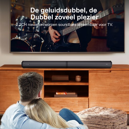 ULTIMEA Apollo S40 - 2.2-kanaals Smart TV Soundbar, 2-in-1 afneembaar ontwerp, Bluetooth 5.3 van Merkloos — afbeelding 2