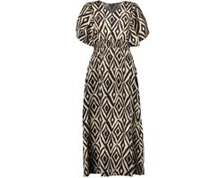 Geisha Jurk Jurk Met Allover Print 57105 20 Black/sand Dames Maat - M