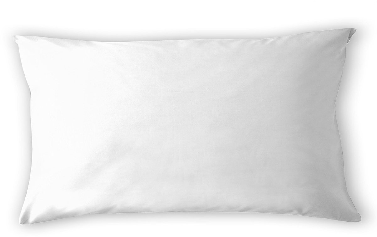 Kussensloop katoen 035 x 070 (01) white Hotelsluiting (per paar) Damai