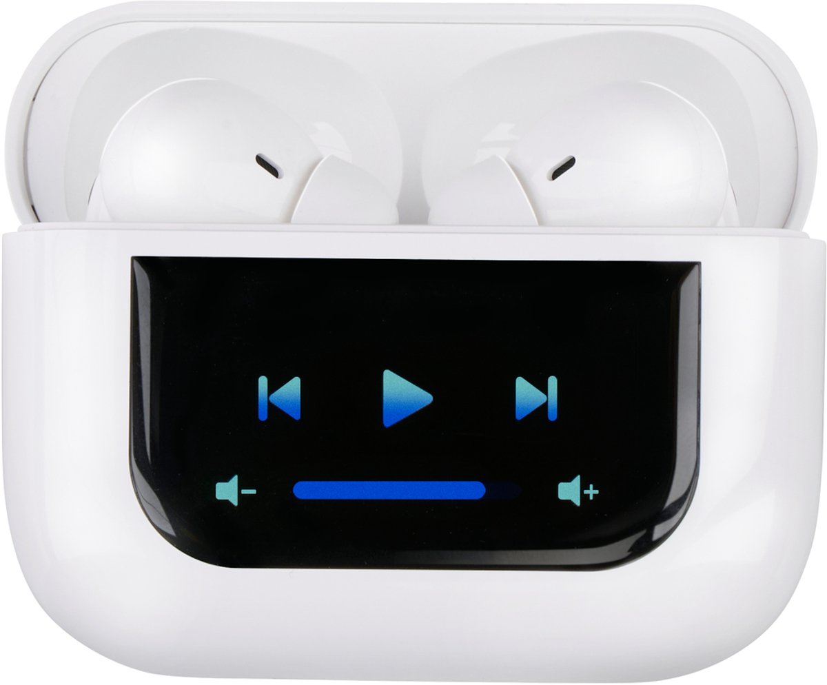 Grundig Draadloze Oordopjes Bluetooth 5.4 - Oortjes Draadloos met Microfoon en Noise Cancelling - Bluetooth Oordopjes met Touch Control - In-Ear met LED Display - Wit