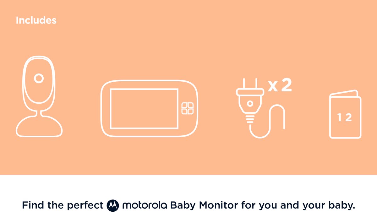 Afbeelding 3 van Motorola Nursery Babyfoon met Camera - Baby Monitor VM85 Connect - Baby Camera met Kleuren Display - Besturing met Motorola Nursery App - Incl. Terugspreekfunctie en Nachtlampje