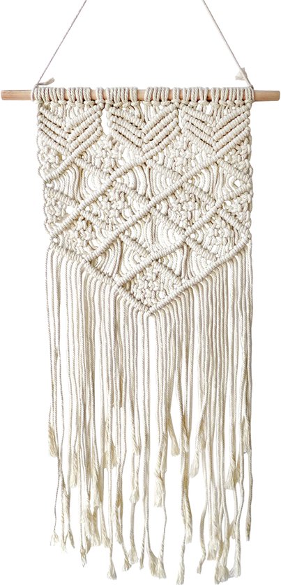 Lavandoux - Macramé Bohemian Style Wandhanger - Crème