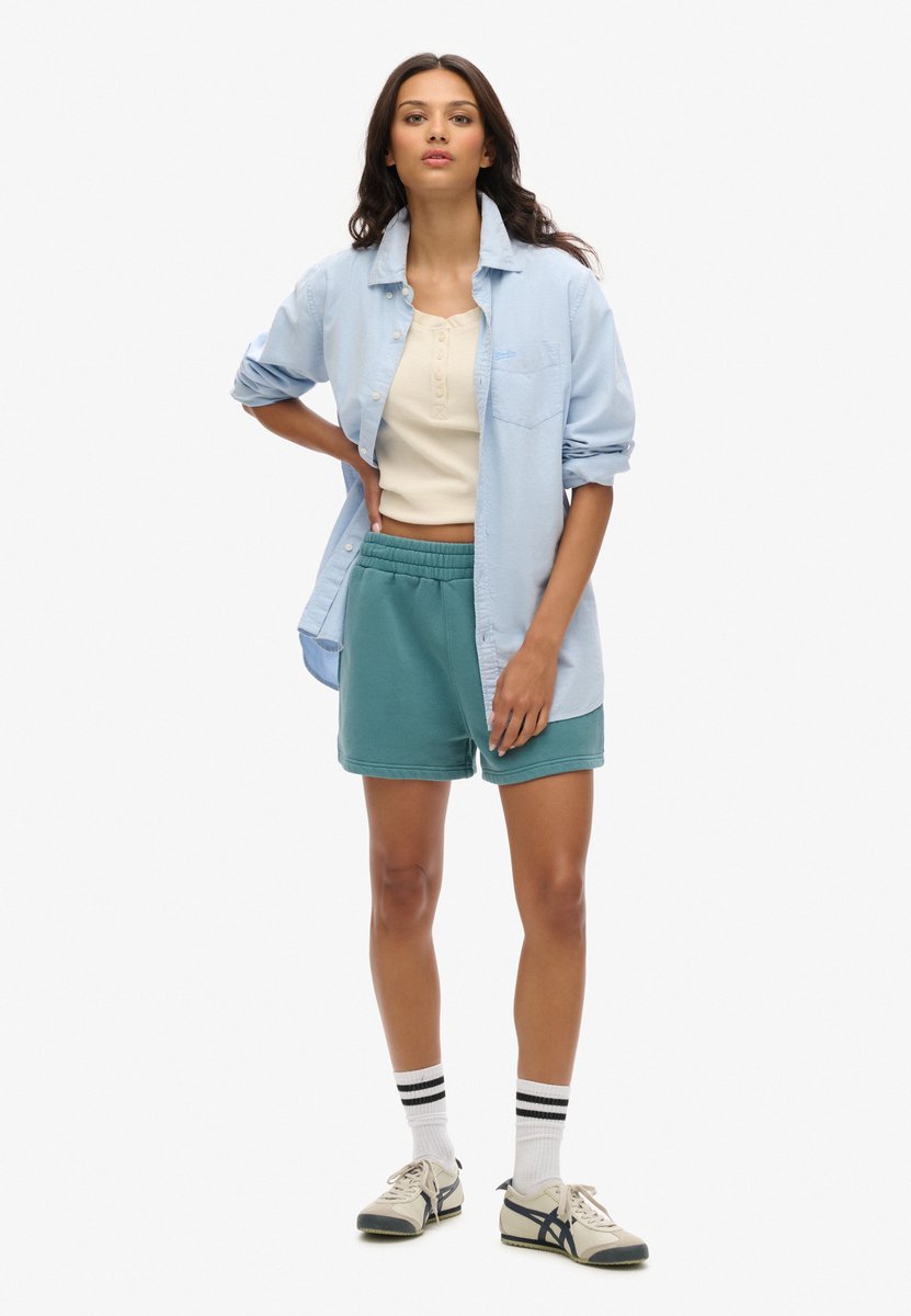 Superdry Vintage Wash sweatshort Dames Korte broeken Turquoise