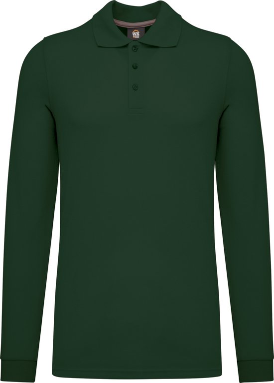 Polo manches longues WK. Designed To Work WK276 - Vert forêt - 3XL