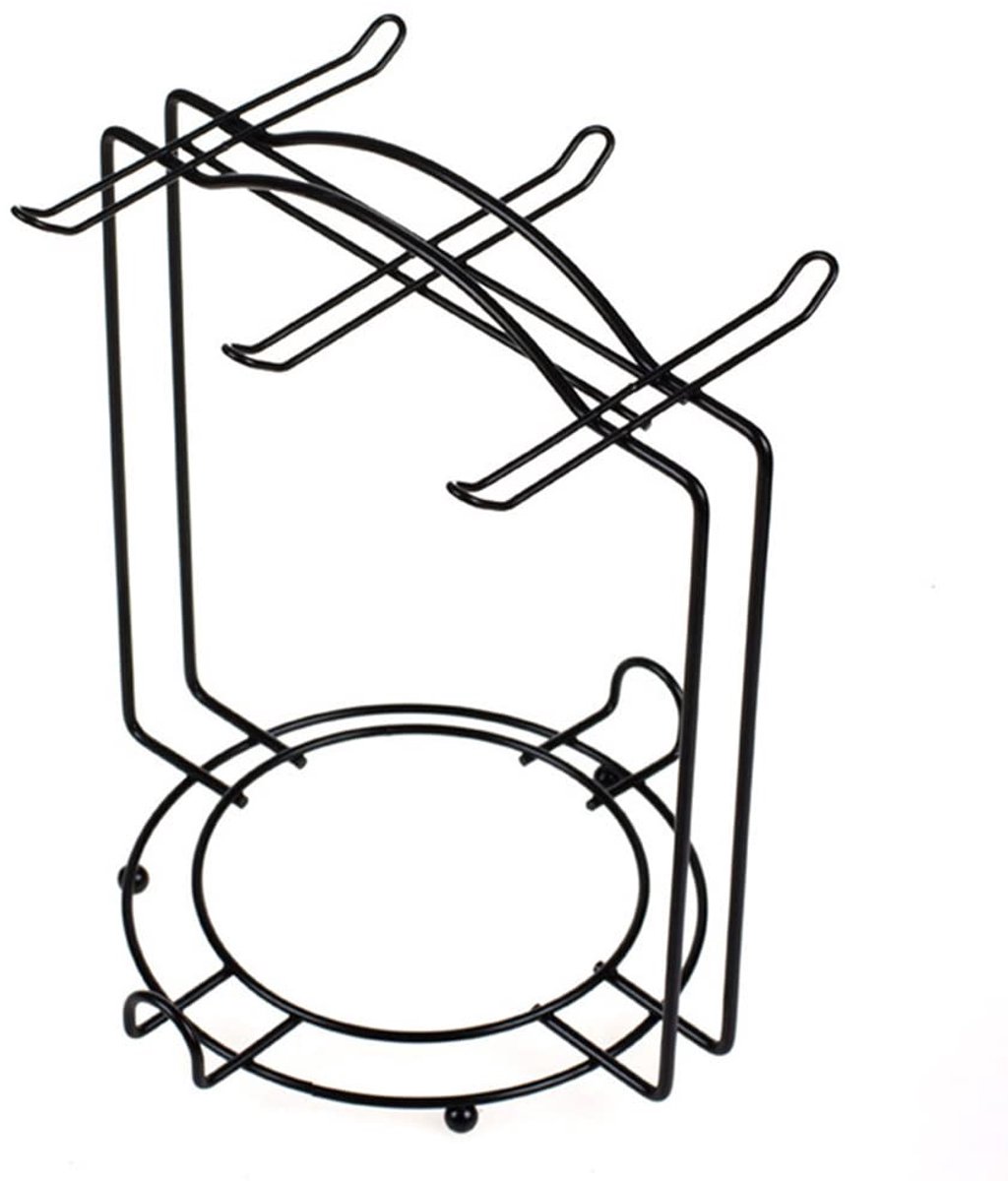 Unyqoos® Bekerhouder voor Koffiekopjes met 6 Haken en Opbergbodem voor Keuken en Eetkamer
