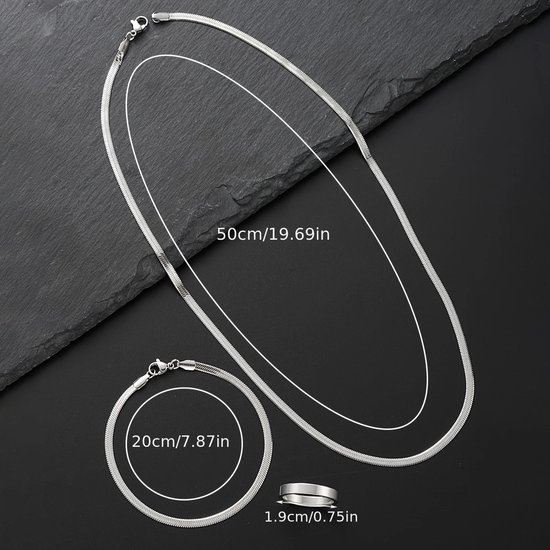 PandaHall Set van 6 roestvrijstalen ronde ringen - 17-22 mm - Voor het maken van sieraden - Voor dames en heren - Roestvrij staal