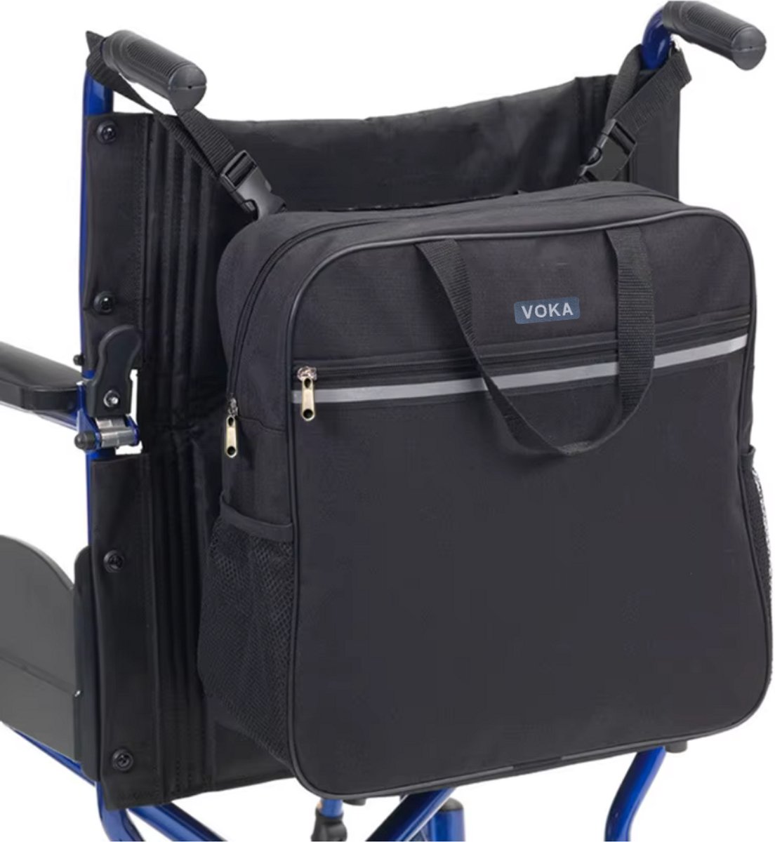 Goedkoopste VOKA Rolstoeltas - Rolstoeltas - Zwart - Waterdichte Tas voor Rolstoel - Grote Opbergtas Rolstoel - Scootmobiel tas - Rollator tas - Met Veiligheid Reflectiestreep - Rolstoel tas voor Boodschappen