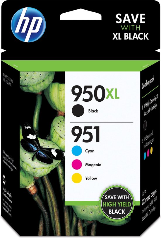 HP 950XL/951 Origineel Zwart, Cyaan, Magenta, Geel Multipack 4 stuk(s