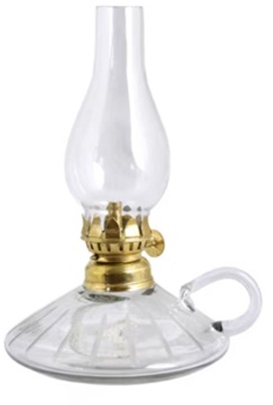 Strömshaga olielamp glas met handvat 18cm hoog van Merkloos — afbeelding 2