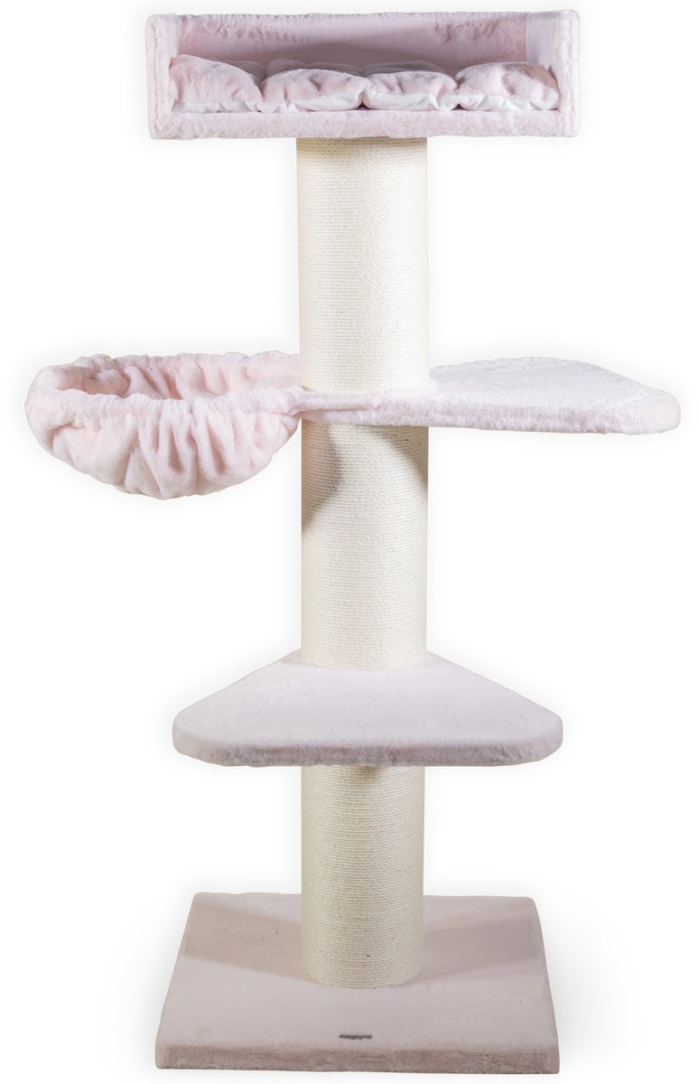 RHRQuality Krabpaal Voor Grote Katten – Royalty Plus – 158 cm Hoog – Met Extra Dikke 20 cm Sisalpalen – Roze