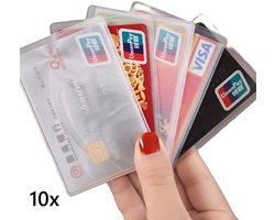 10x Kaarthouder ID Kaarthouder I ID-kaarthoesje I Pasjeshouder I Creditcard beschermhoesje I Pasjes Bescherming I Transparant