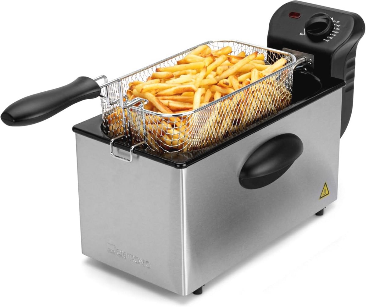 RVS Friteuse 2,5L - Geurarm Frituren met Traploos Regelbare Thermostaat
