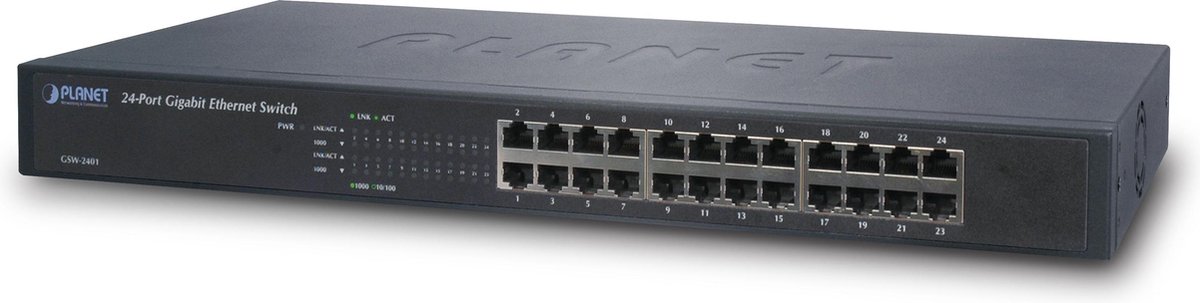 Planet 19'' 24-Port 10/100/1000Mbps Gigabit Ethernet Switch