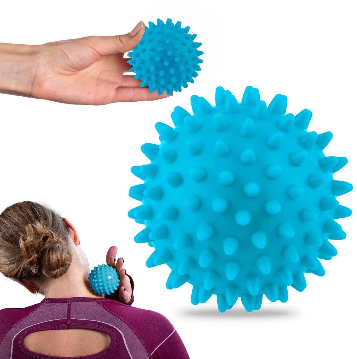 Massage- en fitnessbal 7,5 cm NS-957 blauw
