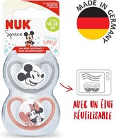 NUK Space Disney Baby sucettes 2 pcs. set 18-36 paniers