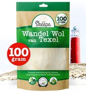 Skéépe - 100 gram Wandelwol van Texel - XXL zak antidruk wol - schapenwol - blaren, voetklachten, hielspoor - Loopwol
