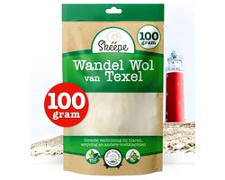 Skéépe - 100 gram Wandelwol van Texel - XXL zak antidruk wol - schapenwol - blaren, voetklachten, hielspoor - Loopwol