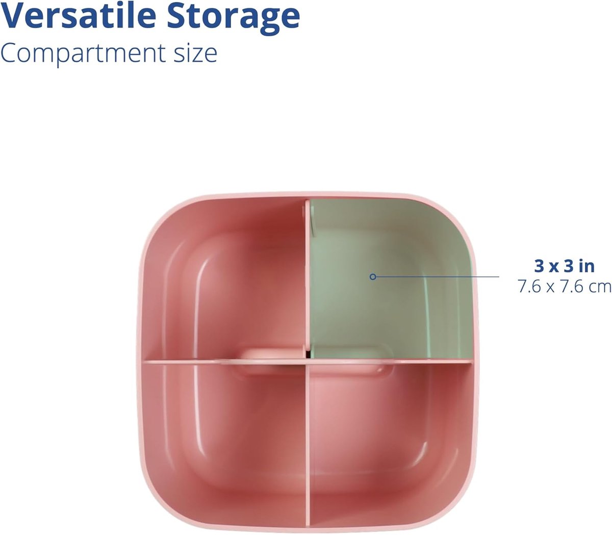 Boîte De Rangement Empilable Avec Poignée - Plastique Durable, 25x15.5x11 Cm - Idéal Pour Bureau, Salle De Bain, Organisation