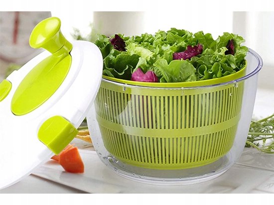 Essoreuse  salade  Dshydrateur de lgumes et tamis  herbes 5 L  Avec  mcanisme... | bol