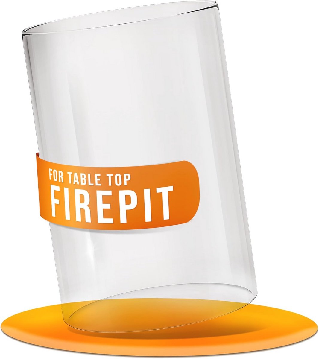 Grand Cylindre Verre Soufflé Sans Fond – Photophore Cheminée Transparent 10 Cm Ø X 25 Cm Haut
