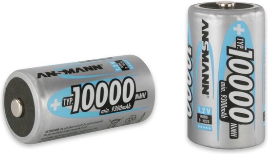 Ansmann Oplaadbare batterijen Mono D HR20 10000 mAh 5030642 2 st