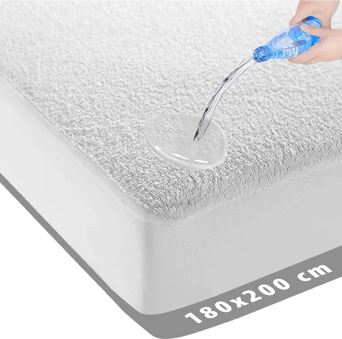 GTB® Molton 180x200 - Hoeslaken 180 x 200 - Dekbedovertrek - Wit - 180cm x 200cm x 30cm