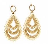 Klemoorbellen- goud- filigraan- geen gaatje- lang-Charme Bijoux