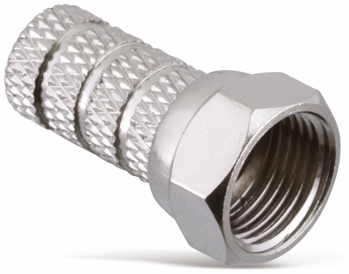 Schroef F-connector voor 8,0mm kabel / recht