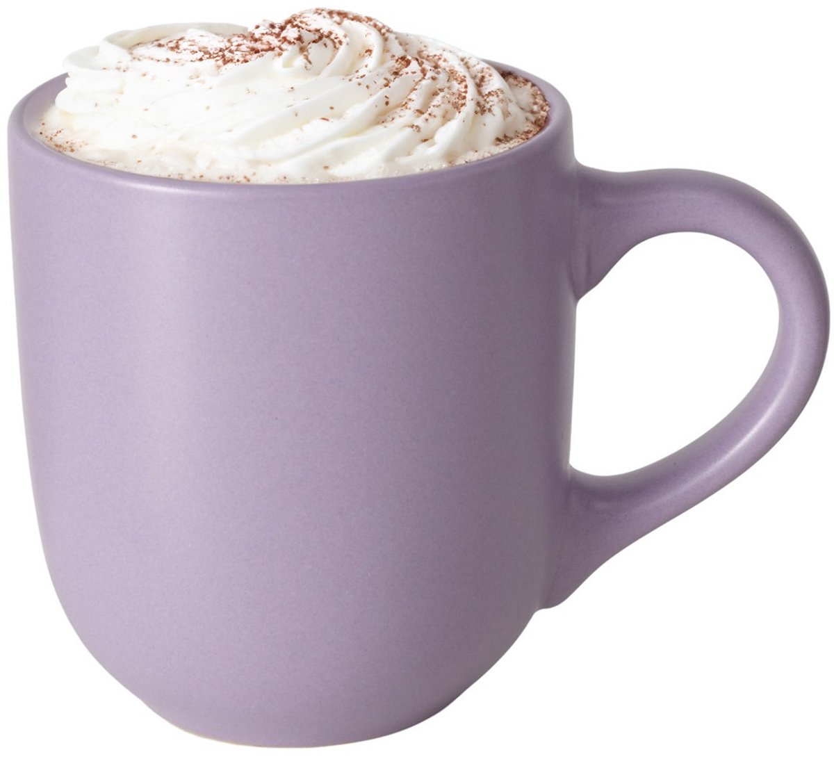 Boltze Koffiemokken Paris - 1x stuks - Keramiek - pastel lila paars - 300 ml - 8 x 10 cm