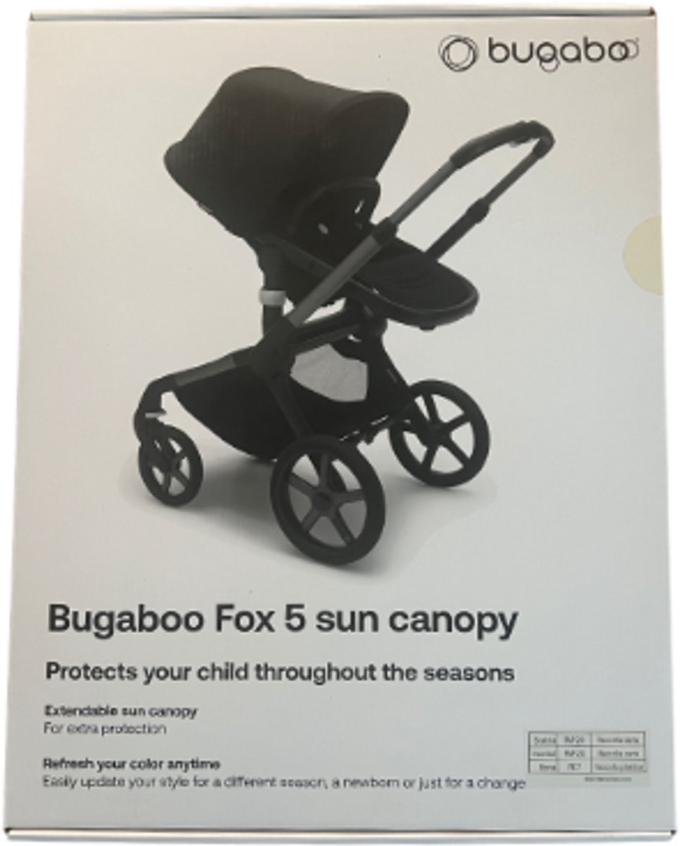 Bugaboo Fox 5- Zonnekap - Misty White - Alle seizoenen- Sun canopy thumbnail 6